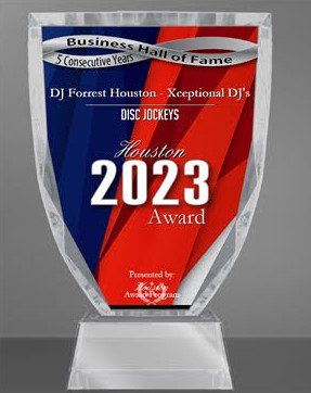 Houston Awards for Disc Jockeys and now qualifies for the 2023 Houston Business Hall of Fame as one of Houston's Best DJ